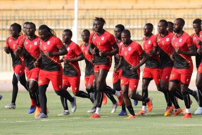 Uganda players during the 2019 Africa Cup of Nations Finals Uganda Training at Arab Constractors Staium, Cairo, Egypt on 20 June 2019.