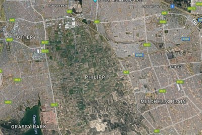 Satellite view of the Cape Flats.