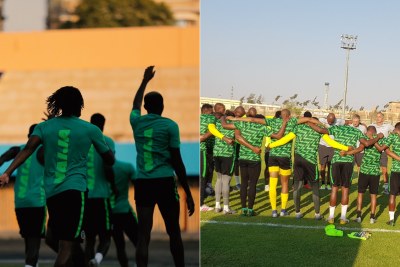 Super Eagles train, and Bafana Bafana pray.
