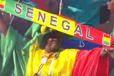 Senegalese fans at the match between Senegal and Benin, July 10, 2019.