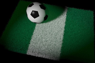 Nigeria flag and ball.