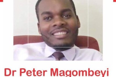 A Zimbabwe Association of Doctors for Human Rights poster about missing doctor Peter Magombeyi.