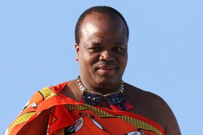 King Mswati III of Eswatini welcomed at Sochi International Airport as he arrives to take part in the 2019 Russia-Africa Summit in Sochi, Russia, 23 October 2019.