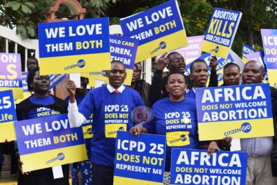 Anti-abortion protestors (file photo).