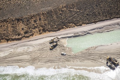 Mining for heavy minerals on the West Coast beaches north of the Olifants River in 2019.