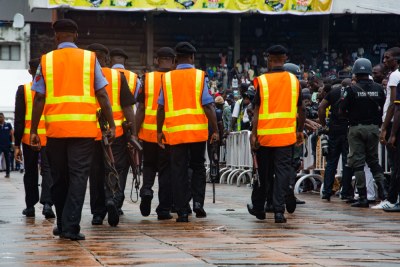 Nigerian police at a festival (file photo)