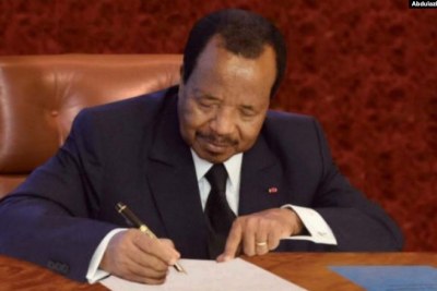 Cameroon President Paul Biya (file photo).