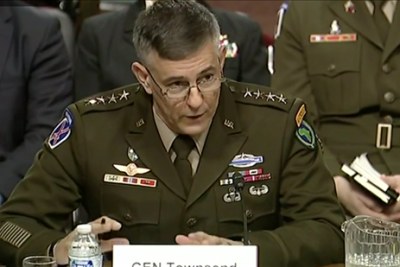 Gen. Stephen Townsend, commander, U.S. Africa Command, presenting 2020 Posture Testimony to the Senate Armed Services Committee Jan. 30, 2020.