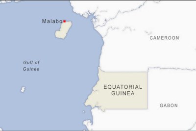A map of Equatorial Guinea.