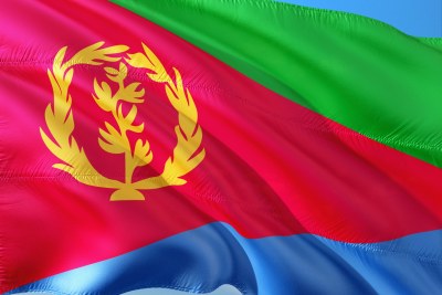 The flag of Eritrea.