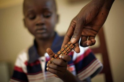 A child receives treatment for tuberculosis in South Sudan (file photo).