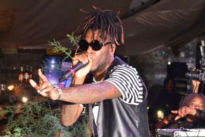 Nigerian artist Burna Boy during a live performance in Nairobi (file photo).