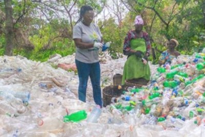 Vicfold Recyclers' co-founder and COO Folashade Amusa at work at the Vicfold 
