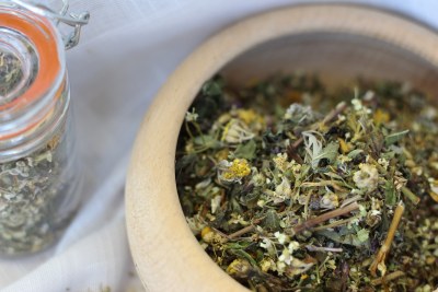 Wormwood and other herbs dried into an infusion (file photo).