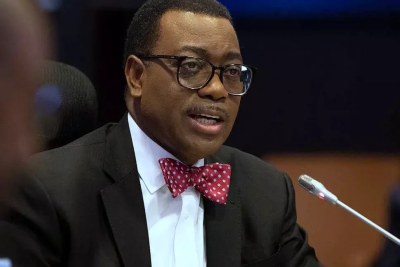 African Development Bank President Adesina Akinwunmi, addressing a town hall meeting.