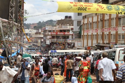 A street market in Kampala (file photo).