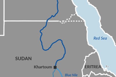 Location of GERD on the Nile River