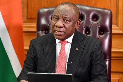 Le président Cyril Ramaphosa s'adresse à la nation sur l'évolution de la stratégie adaptée aux risques pour gérer la propagation du coronavirus COVID-19, le 23 juillet 2020 ( illustration)