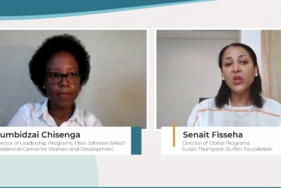 Senait Fisseha, Rumbidzai Chisenga and Zain Verjee had a 