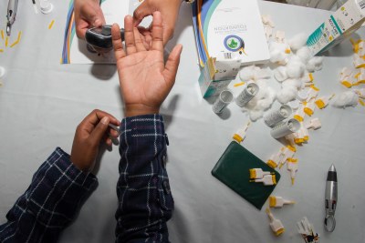 Checking your glucose level is a way to diagnose diabetes and test to avoid highs and lows  (file photo).