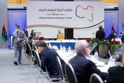 Participants in the German forum on Libya.