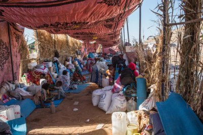 Tigrayans who fled the border from Ethiopia into Sudan.