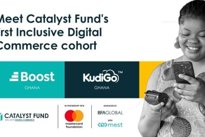 Boost Ghana and KudiGo Ghana are Catalyst Fund's first inclusive digital commerce cohort. Catalyst Fund's Inclusive Digital Commerce accelerator, managed by BFA Global, is in partnership with the Mastercard Foundation COVID-19 Recovery and Resilience Program and the Meltwater Entrepreneurial School of Technology (MEST)