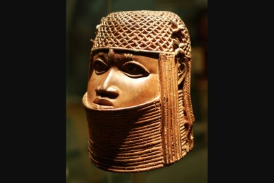 Ancestral head of an oba (a king), part of an exhibition on empire and museum collections (file photo).