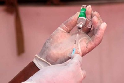 A Covid-19 vaccine dose.