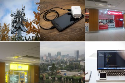 Vodacom, top right, MTN, bottom left, Addis Ababa