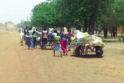 Displaced people in Burkina Faso (file photo).