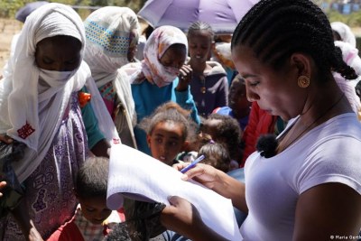 The UN and human rights groups have warned that seven months of fighting has hampered food security in Tigray region,  with a real risk of famine (file photo).