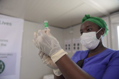 Covid-19 vaccine about to be administered (file photo).
