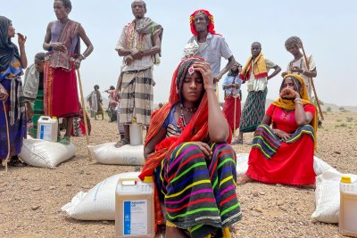 A general food distribution point in Afar, Ethiopia, August 30, 2021.