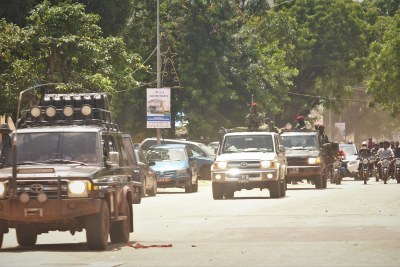 A military parade in Conakry on September 6, 2021, the day after a military coup in the country.