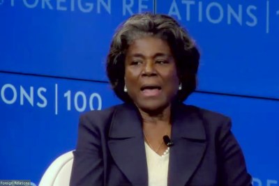 U.S. Ambassador to the United Nations Linda Thomas-Greenfield, addressing the Council on Foreign Relations in New York, issued an urgent appeal for a ceasefire in Ethiopia.(screen shot)