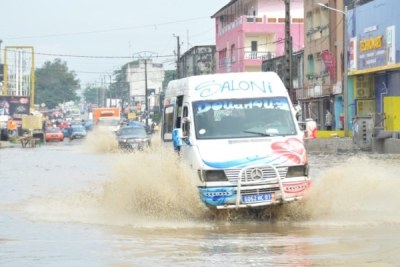 Large informal settlements also form in flood-prone areas amid rapid urban growth (file photo).