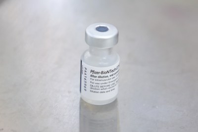 A vial of the Pfizer-BioNTech vaccine (file photo).