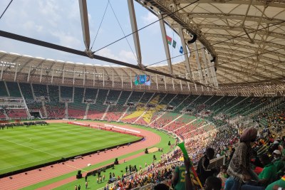 The Olembe stadium in the Cameroonian capital Yaounde on January 9, 2022.