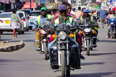 Boda boda motorists on the move (file photo).