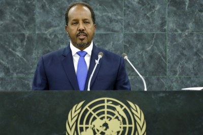 Parliament has reelected former President Hassan Sheikh Mohamud (file photo).