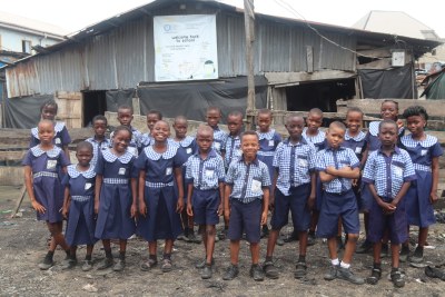 Students at Isrina School in Lagos, Nigeria.