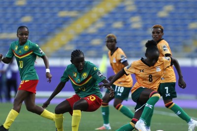 Zambia-Cameroon game ended in a goalless draw at Women's AFCON 2022 in Morocco