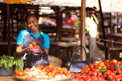 Much of the food purchased in Africa comes from locals markets like this one in Lagos.