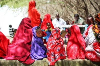 Somali women and girls wait to be seen at health clinic that treats civilians affected by extremist group Al-Shabaab in and around Mogadishu (file photo).