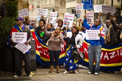 eSwatini protestors (file photo).