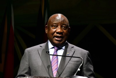 President Cyril Ramaphosa .