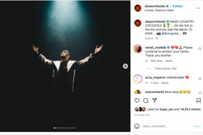 South African rapper AKA and celebrity chef Tebello 