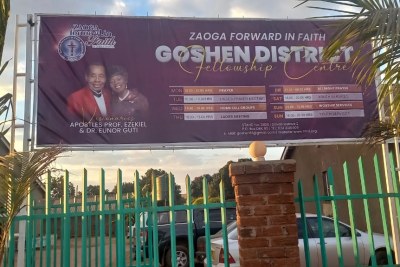 Zimbabwe Assemblies of God Africa (ZAOGA) church in Dzivarasekwa, Harare.