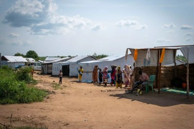 Refugees in Gorom camp, 20 July 2023.